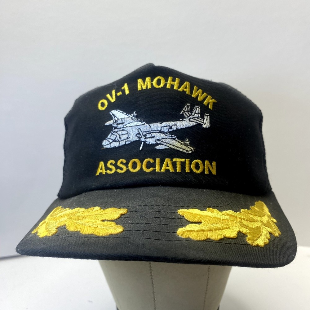 Vintage OV-1 Mohawk Association Trucker Scramble Egg Snapback Hat Made in USA